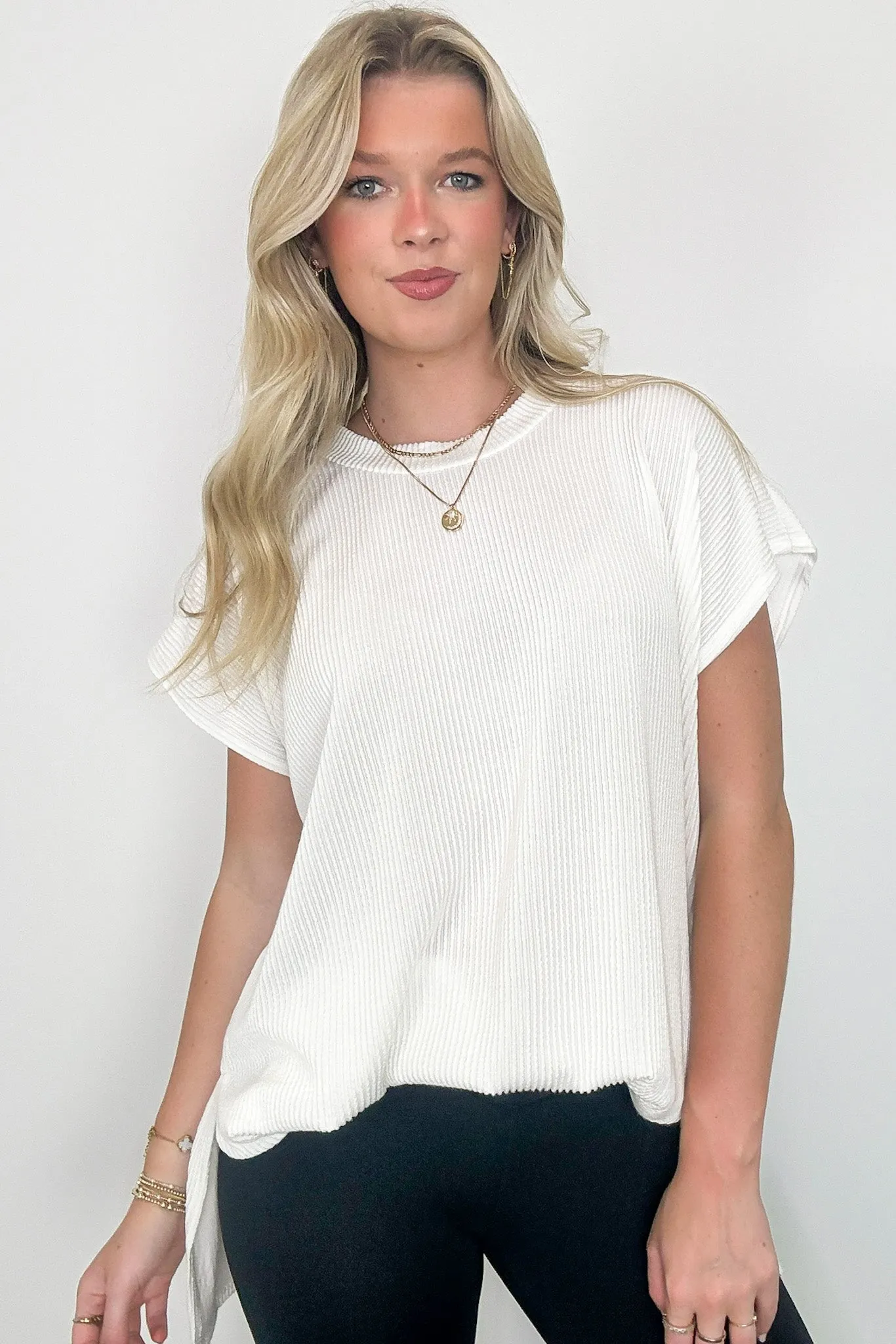 Casual Short Sleeve Tunic Top - BACK IN STOCK