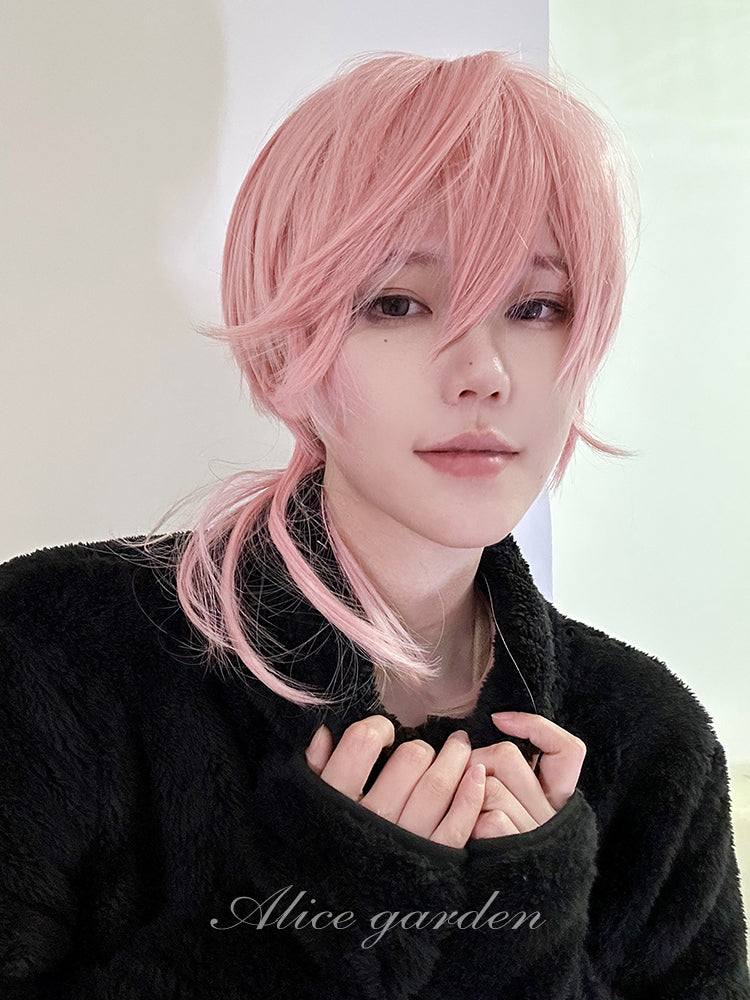 Casual Short Pink Wig for Men - ON983