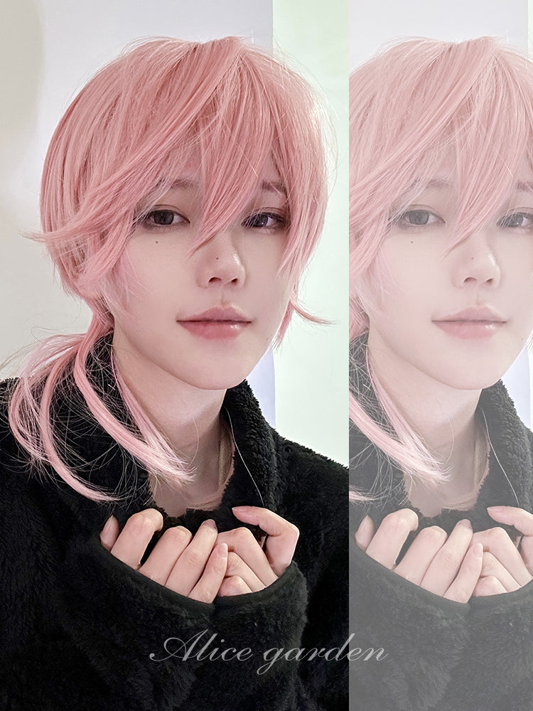 Casual Short Pink Wig for Men - ON983