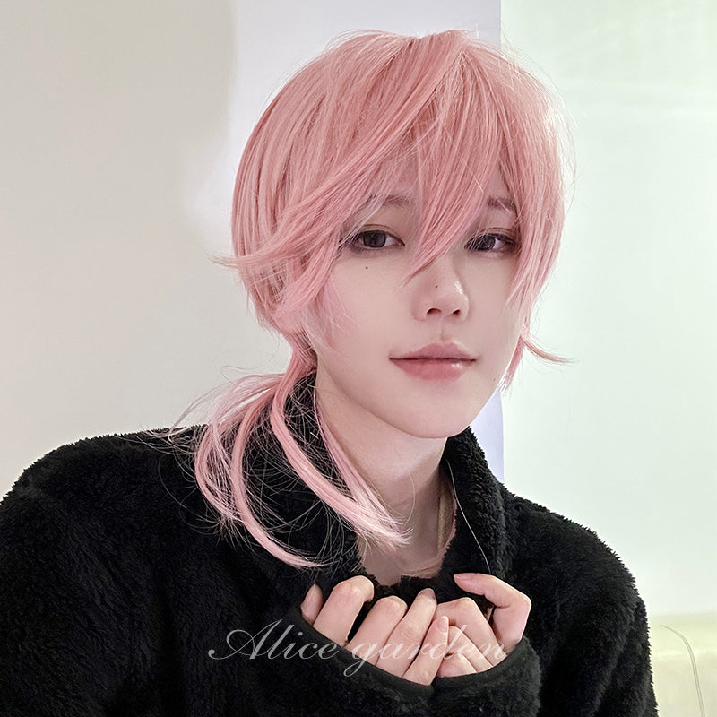 Casual Short Pink Wig for Men - ON983