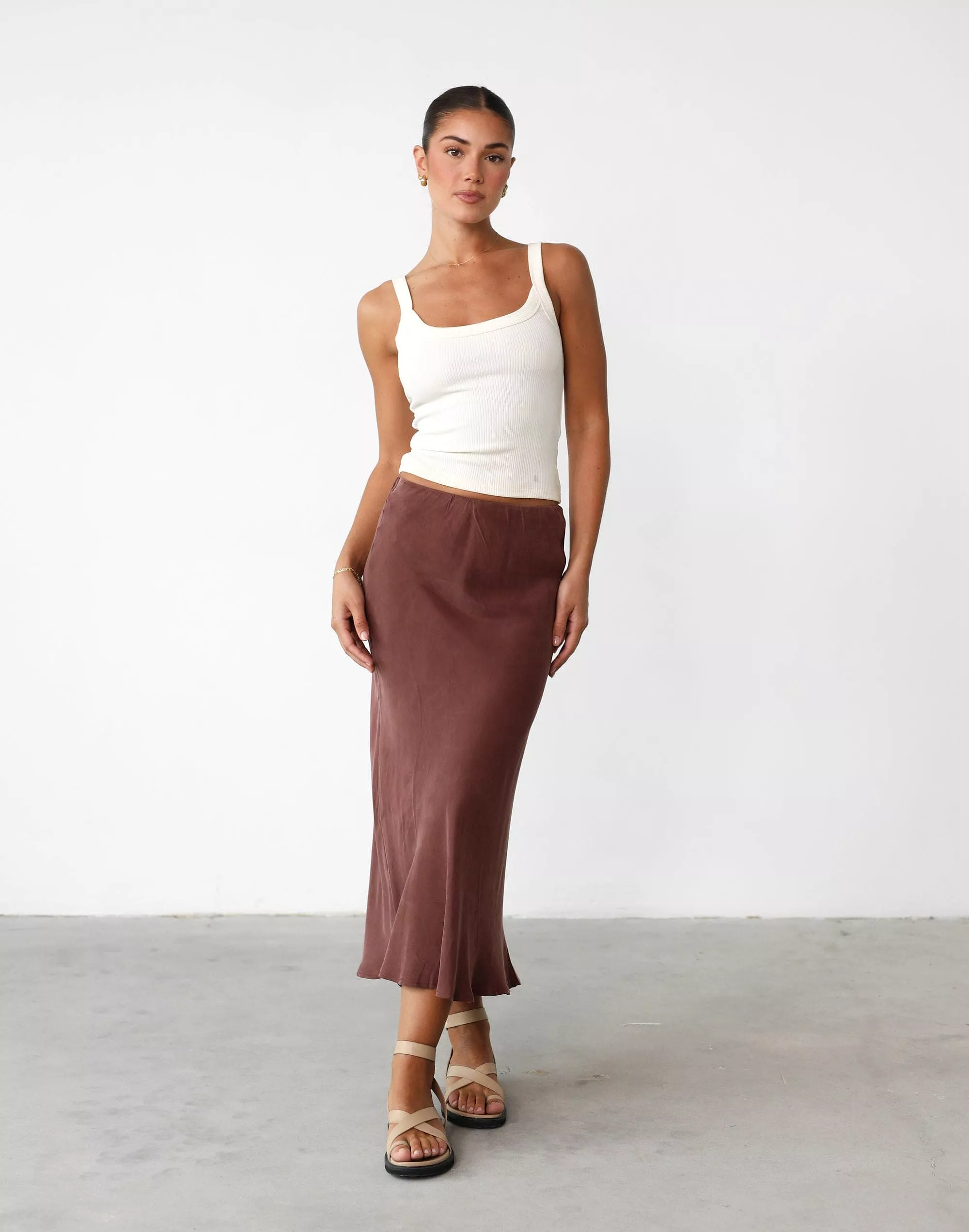 Chestnut Mimi Midi Skirt - Shop Now!