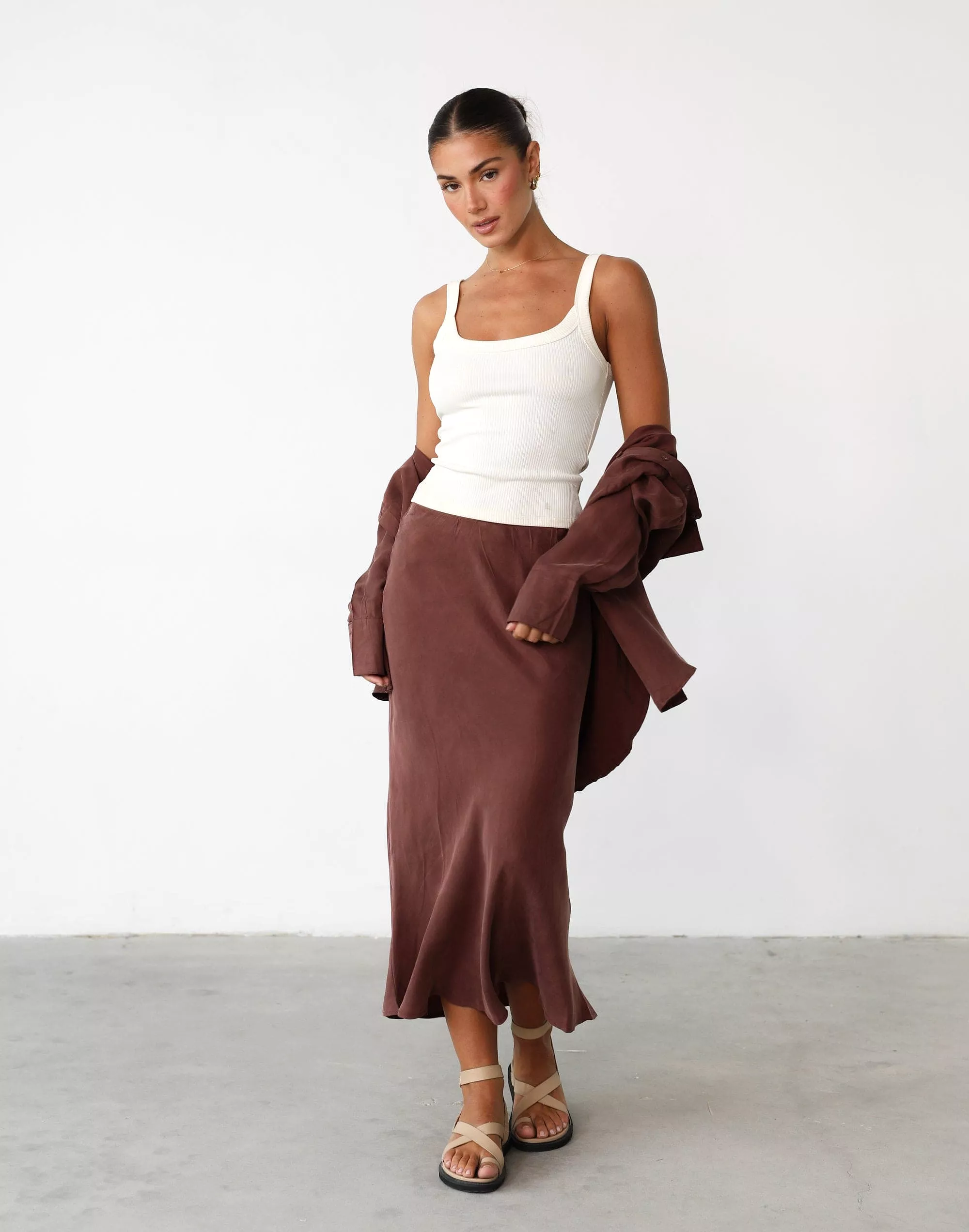 Chestnut Mimi Midi Skirt - Shop Now!