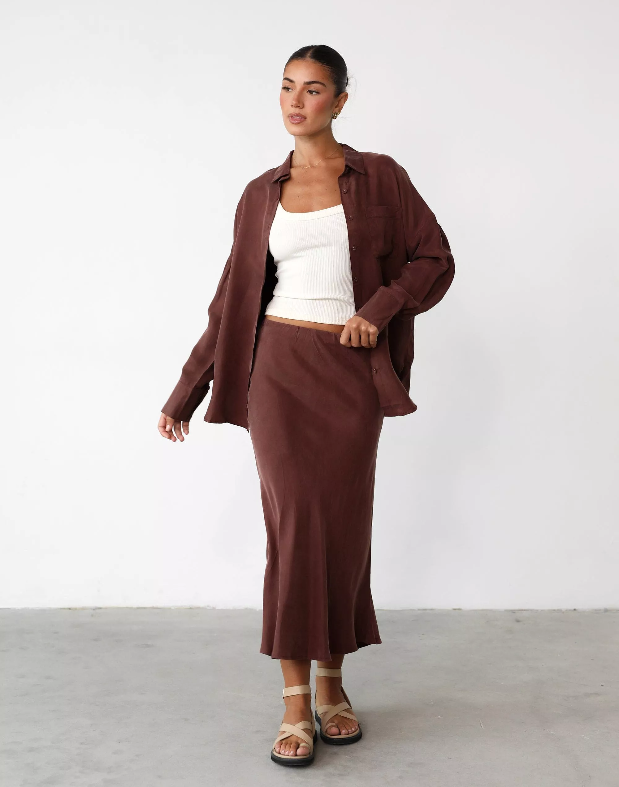 Chestnut Mimi Midi Skirt - Shop Now!