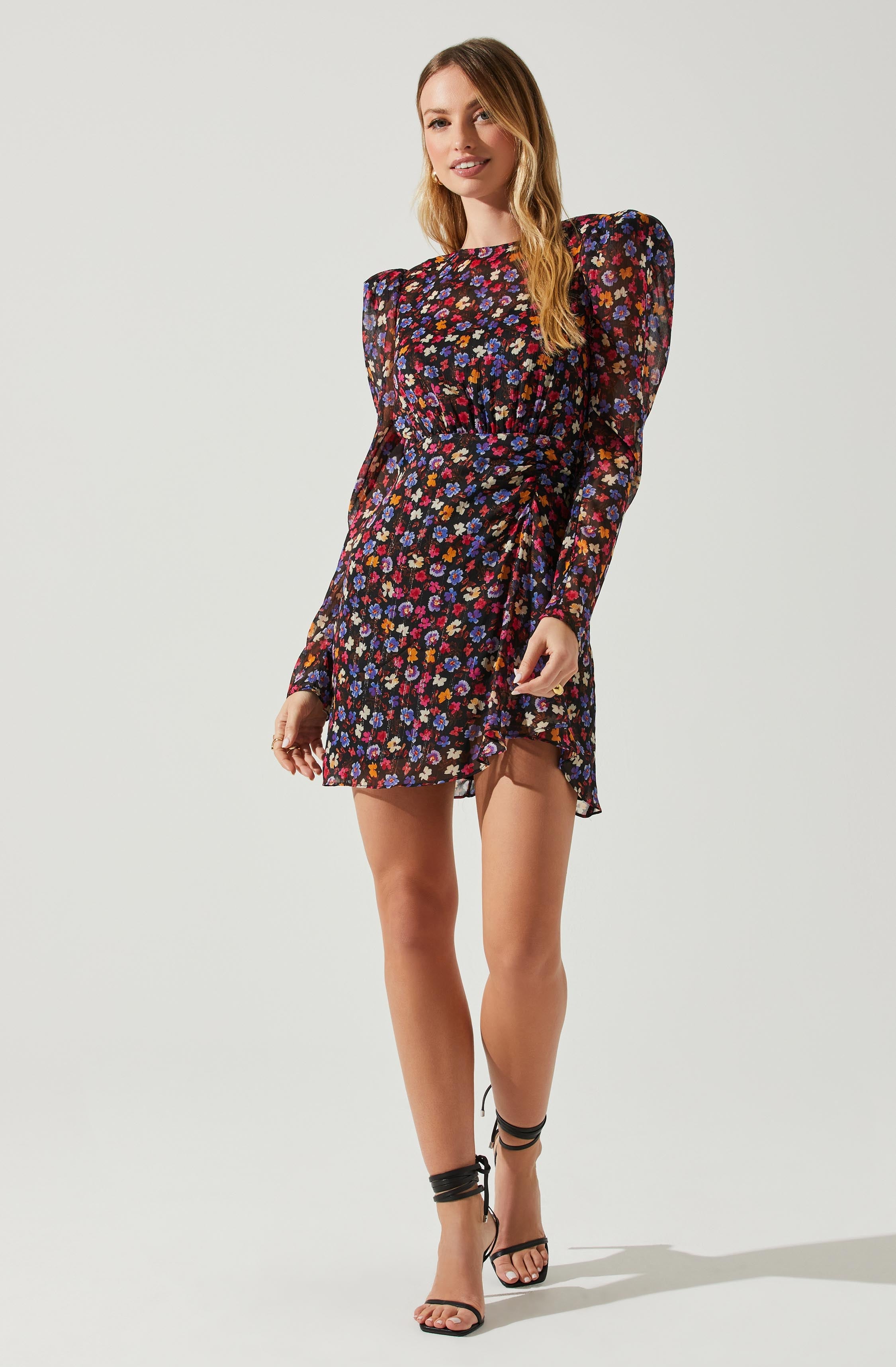 Cindy Long Sleeve Floral Mini Dress - Buy Now!