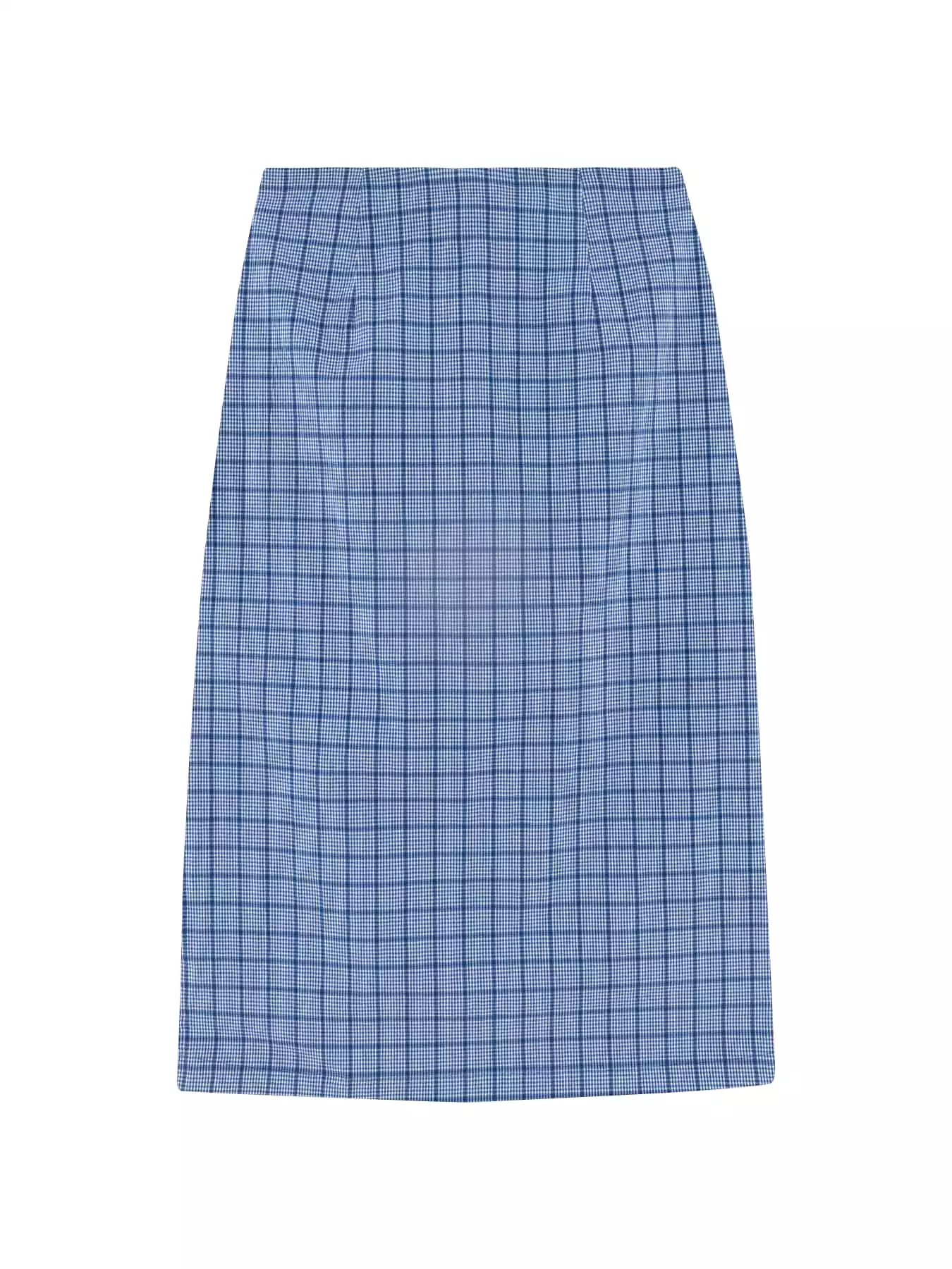 Cobalt Blue Check Midi Skirt - Checkered Blue Skirt - Midi Skirt - Blue Checkered Skirt - Cobalt Blue Skirt