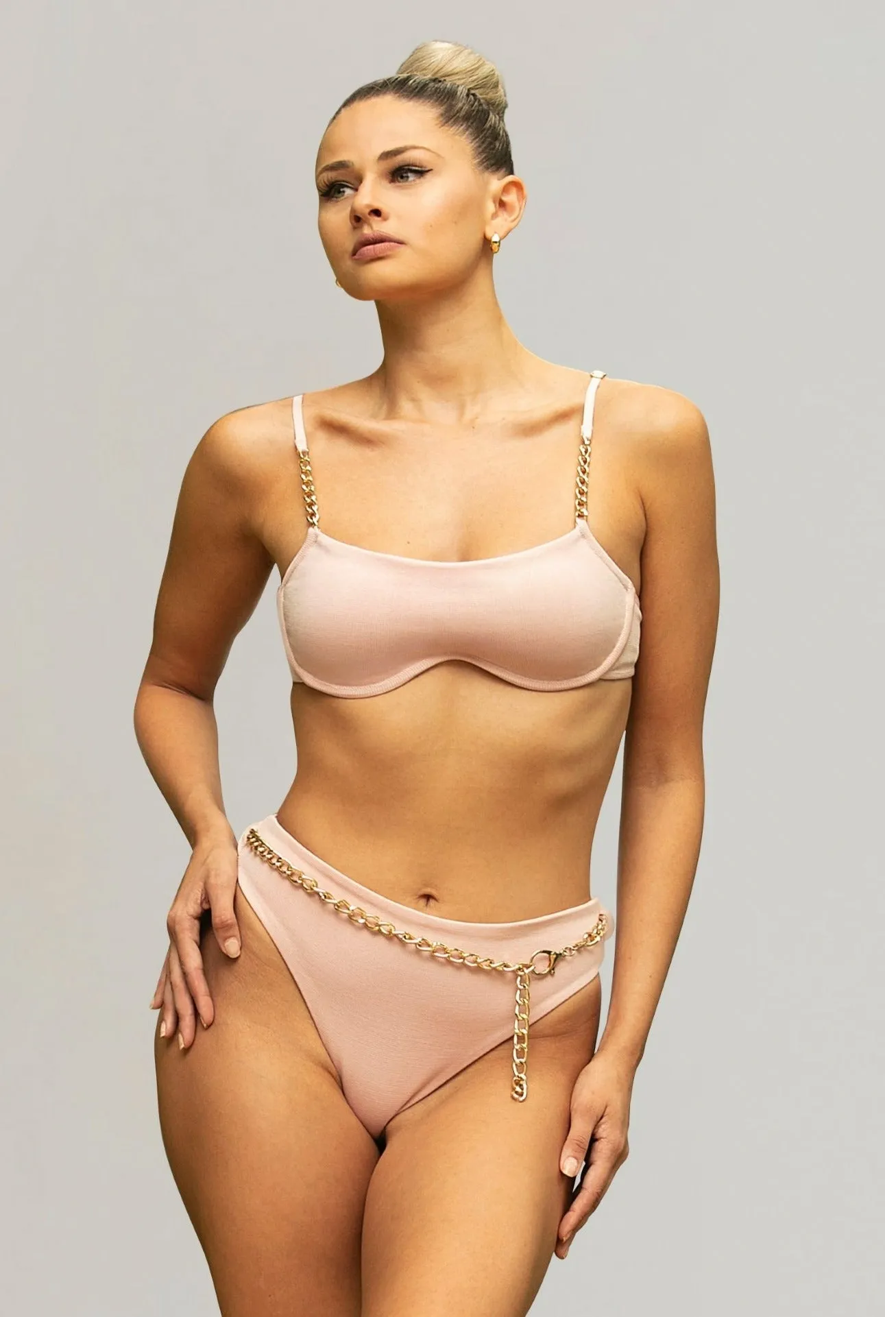 Quartz Pink Coco Bikini Set with Underwire Support