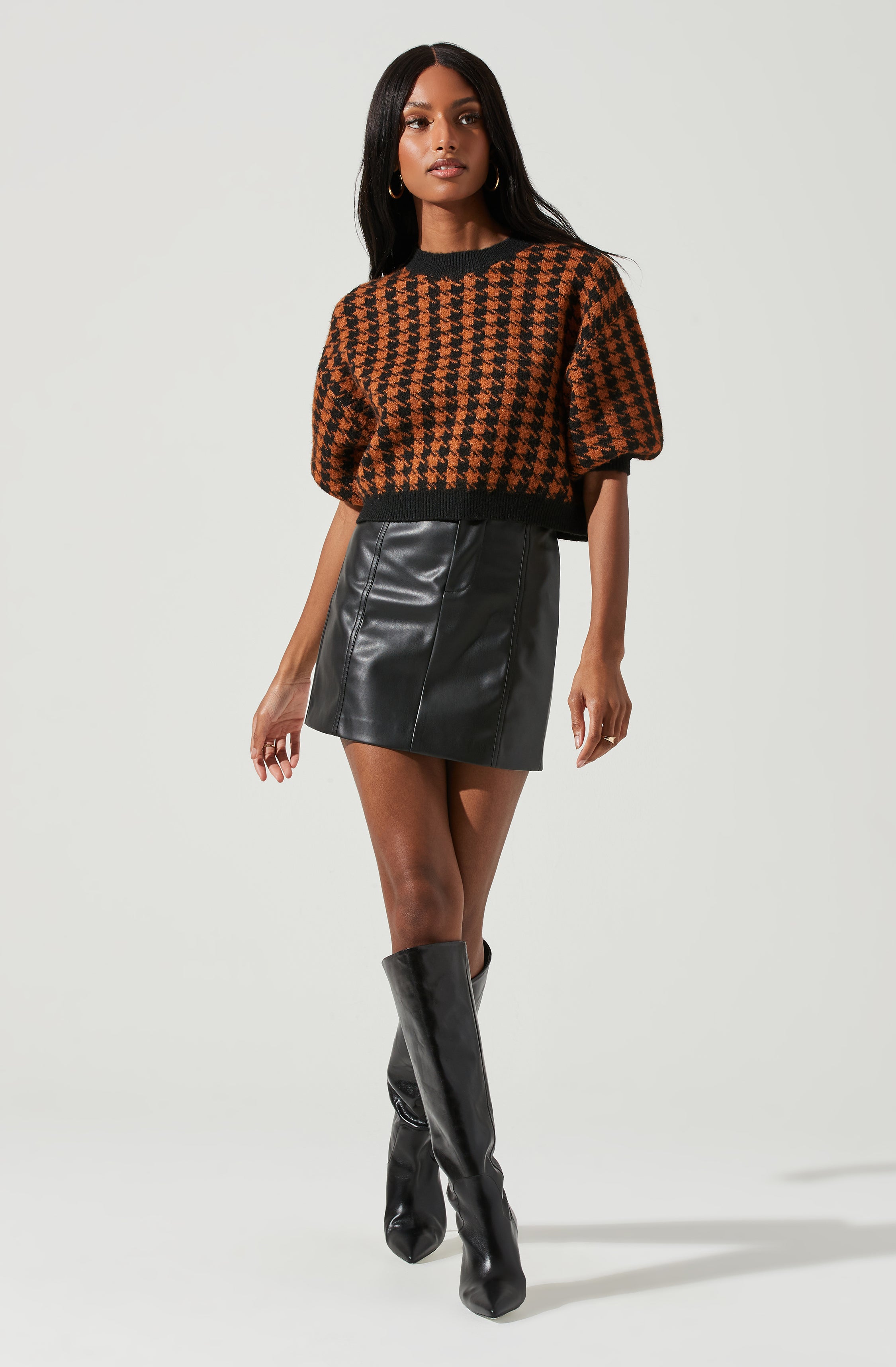 Colette Houndstooth Sweater - Short Sleeve | Buy Online Now!