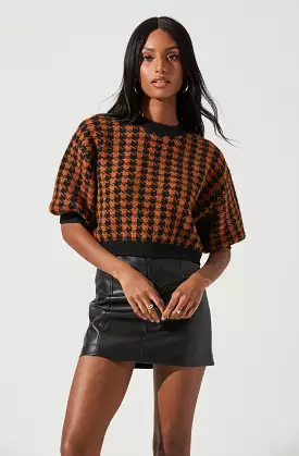 Colette Houndstooth Sweater - Short Sleeve | Buy Online Now!