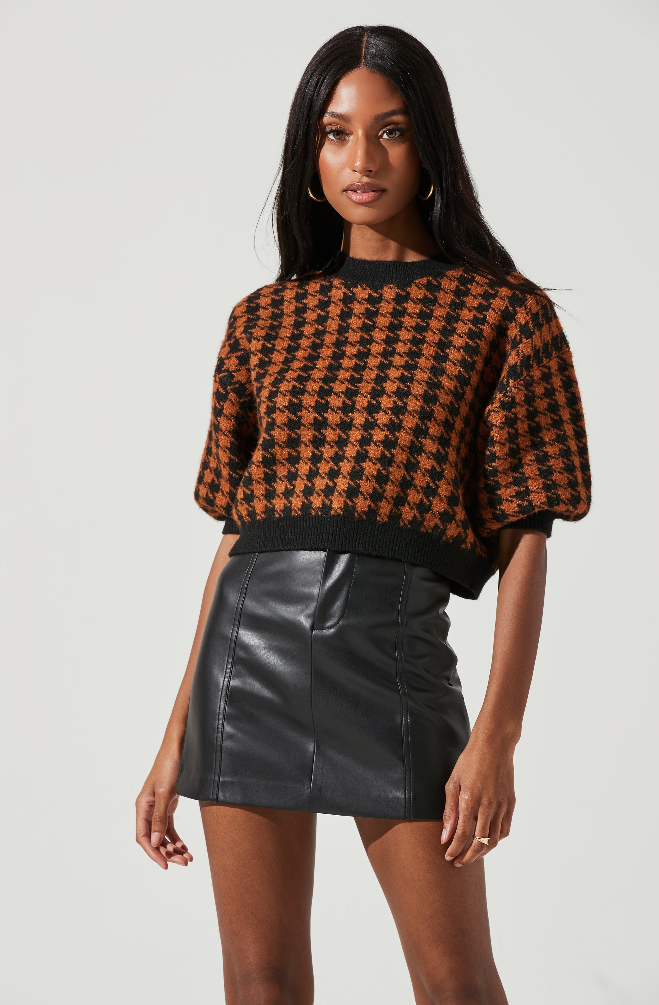 Colette Houndstooth Sweater - Short Sleeve | Buy Online Now!