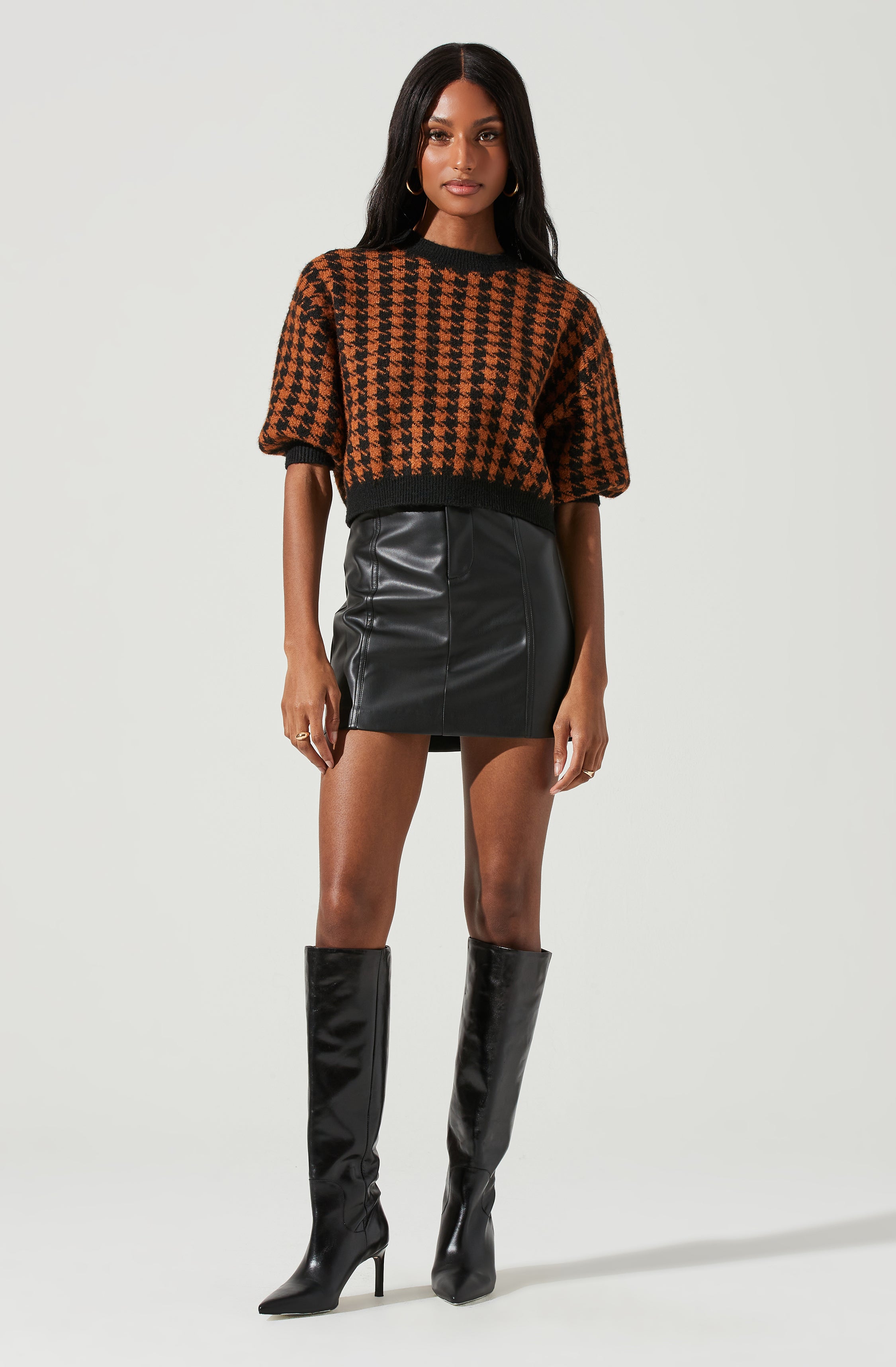 Colette Houndstooth Sweater - Short Sleeve | Buy Online Now!