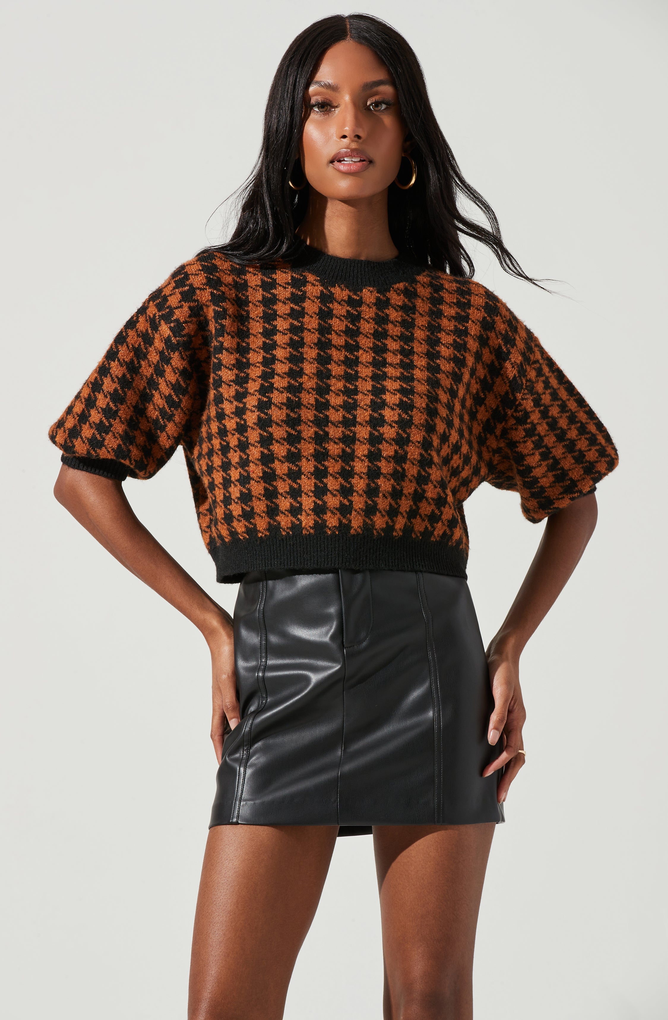 Colette Houndstooth Sweater - Short Sleeve | Buy Online Now!