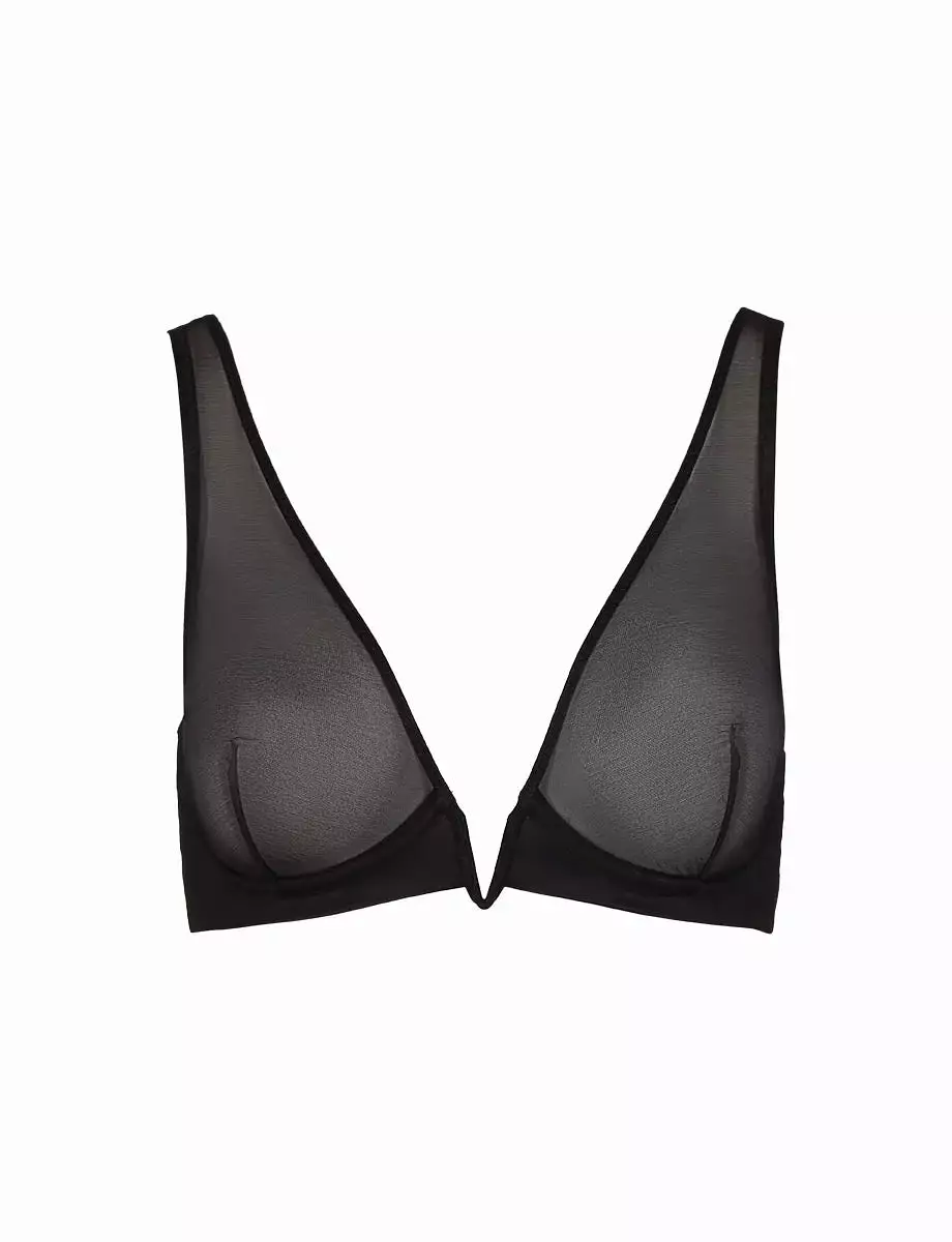 Commando Chic Mesh Plunge Underwire Bra - Shop now for fashionable and comfortable Commando bras with a chic mesh design and sup