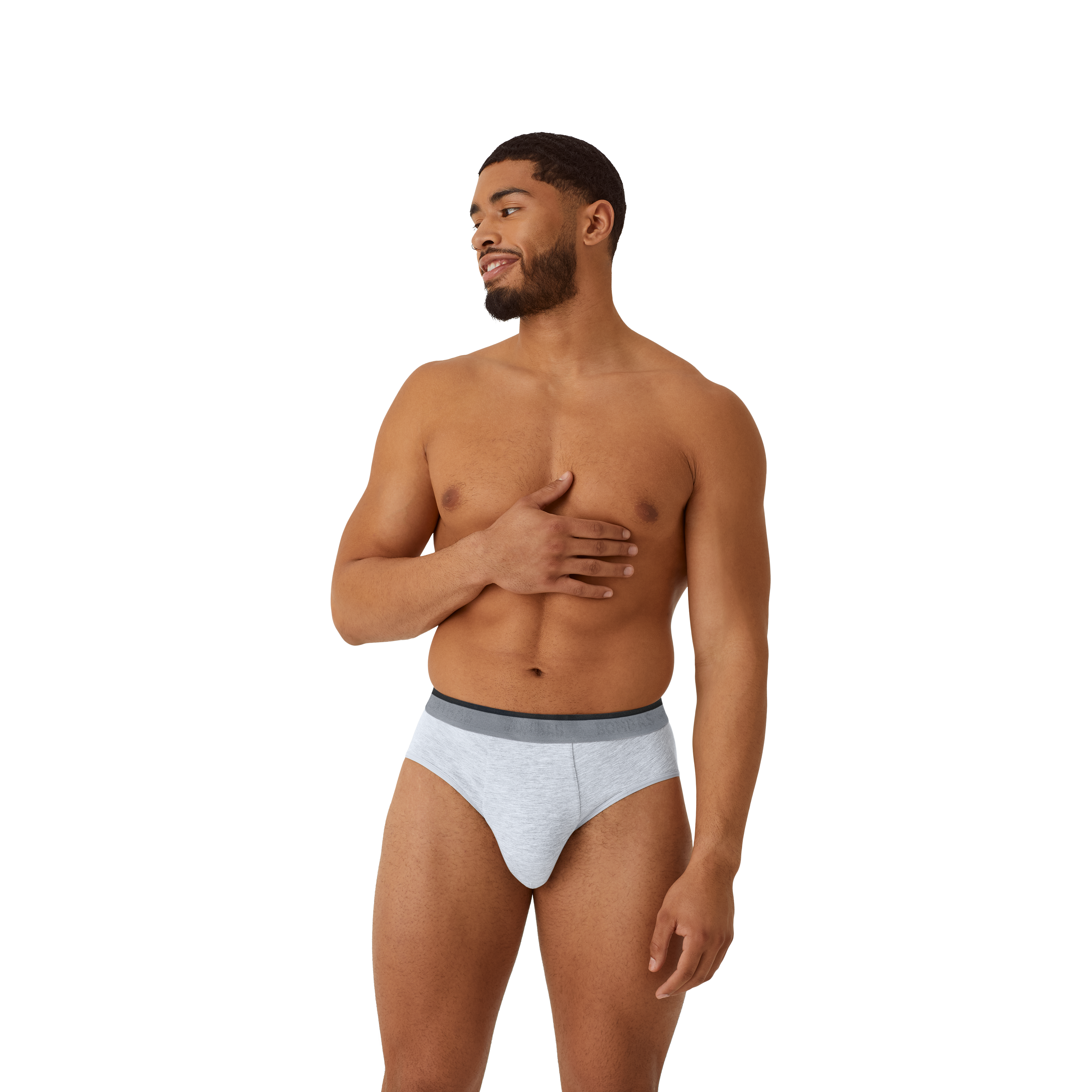 Cotton Modal Blend Briefs for Men Pack, Flyless - 3 Pack