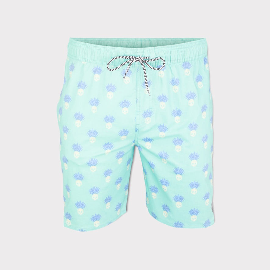 Cousin Skully Aqua Stretch Shorts.