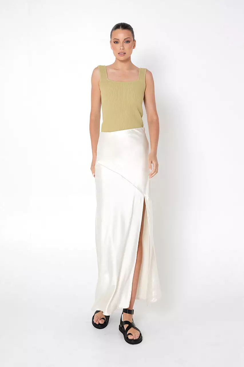 Cream Midi Skirt | Layla - Best Price & Quality