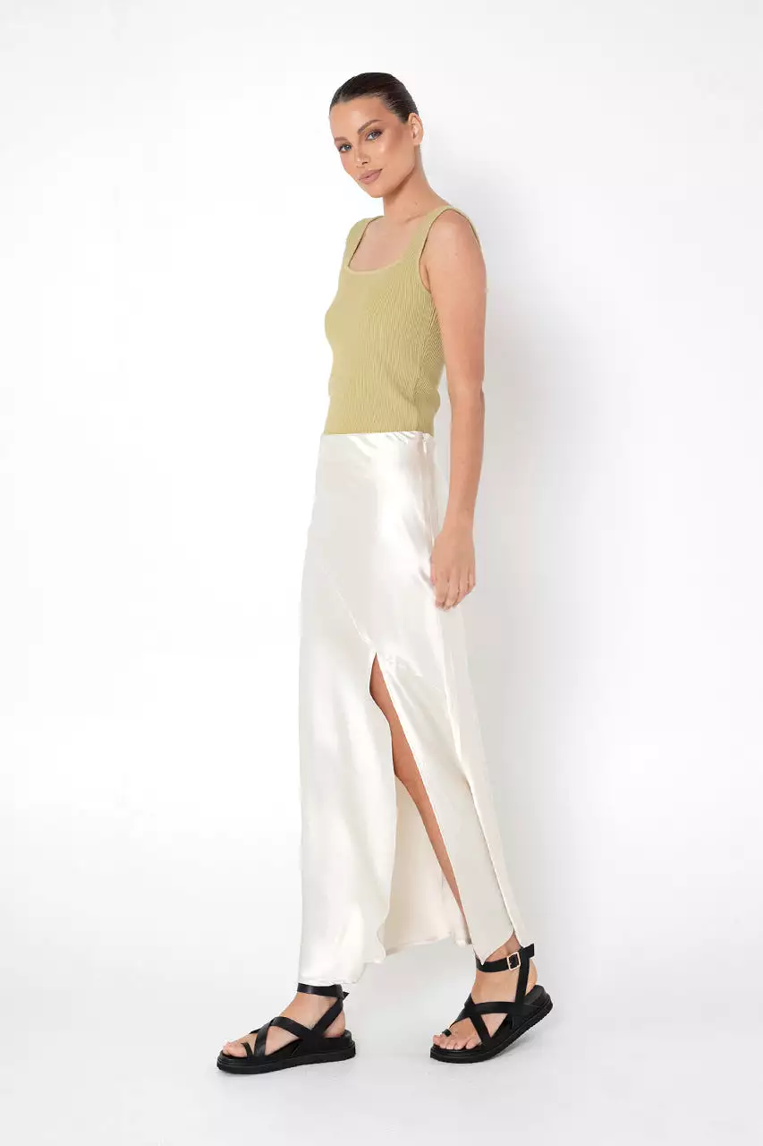 Cream Midi Skirt | Layla - Best Price & Quality