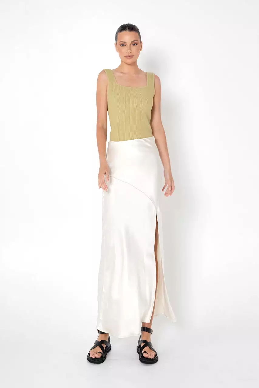 Cream Midi Skirt | Layla - Best Price & Quality