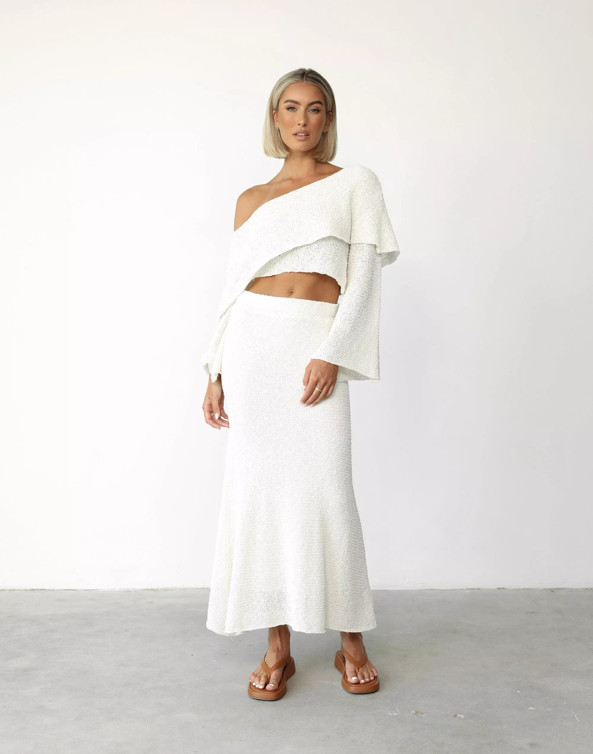 Cream Sundown Maxi Skirt