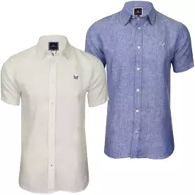 Crew Clothing Men's Linen Shirt - Short Sleeve