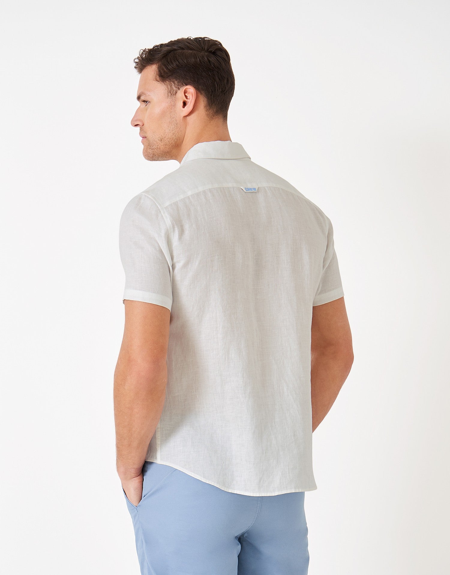 Crew Clothing Men's Linen Shirt - Short Sleeve