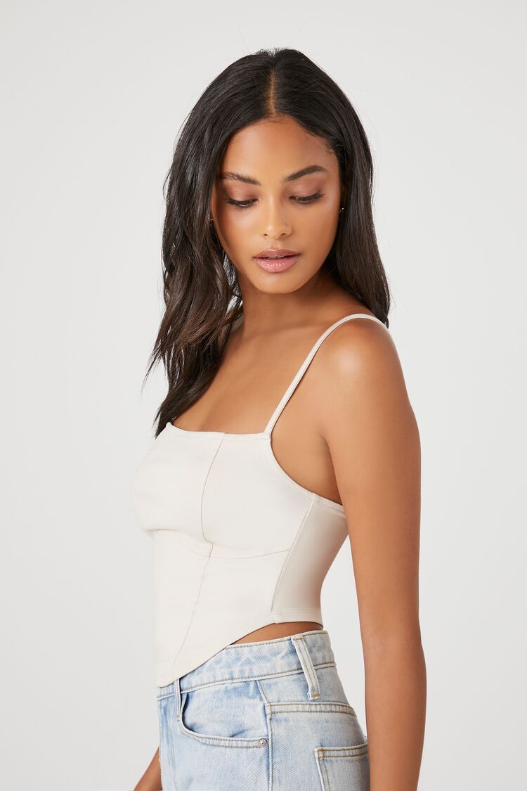 Curved Bustier Cami with Hem Variation