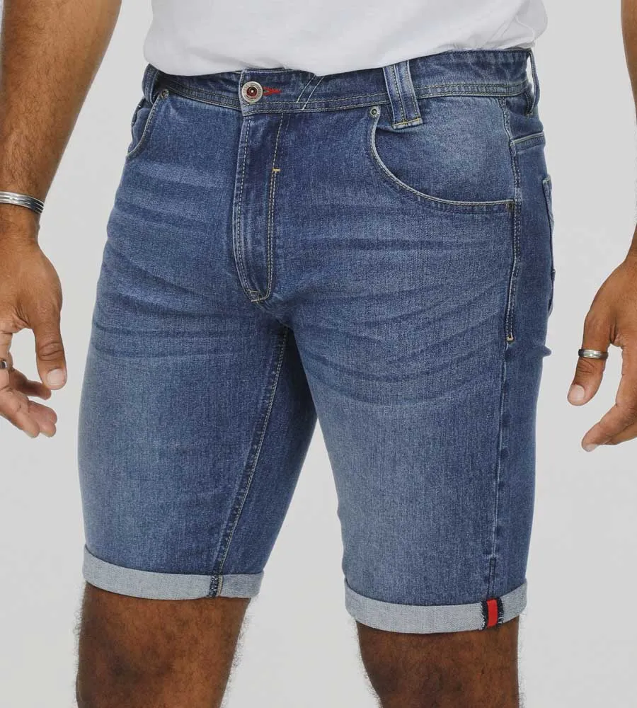 D555 Men's Blue Stretch Denim Shorts (JONES)