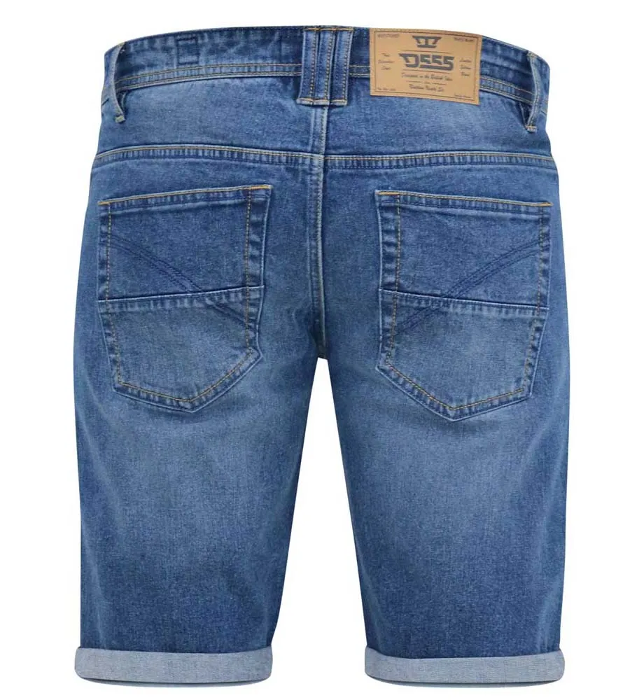 D555 Men's Blue Stretch Denim Shorts (JONES)