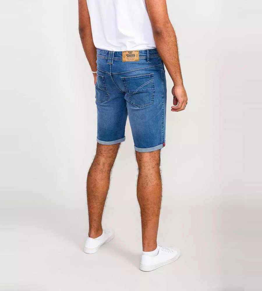 D555 Men's Blue Stretch Denim Shorts Suffolk