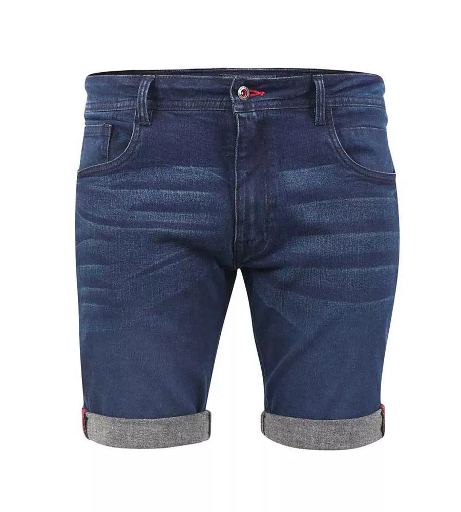 D555 Men's Dark Blue Stretch Denim Shorts Brentwood