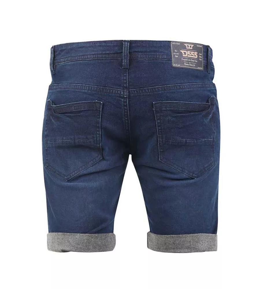 D555 Men's Dark Blue Stretch Denim Shorts Brentwood