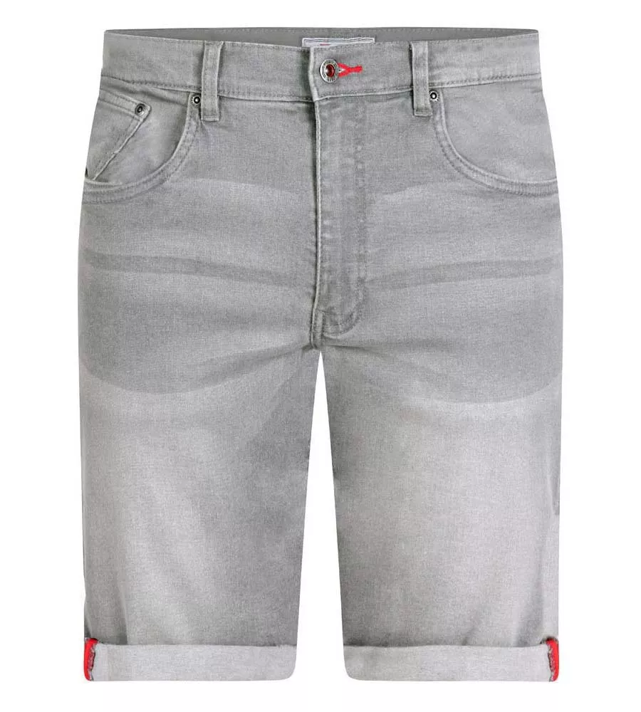 D555 Men's Grey Stretch Denim Shorts (GRIFFIN 2)