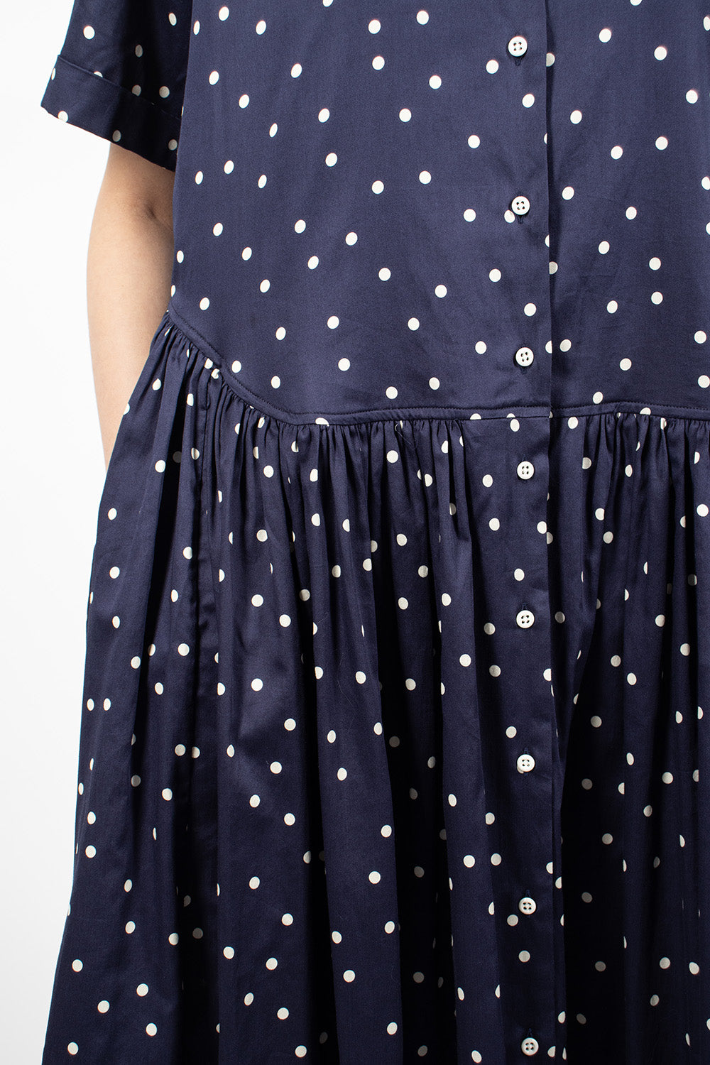 Dark Navy/Ivory Dots Daphne Dress