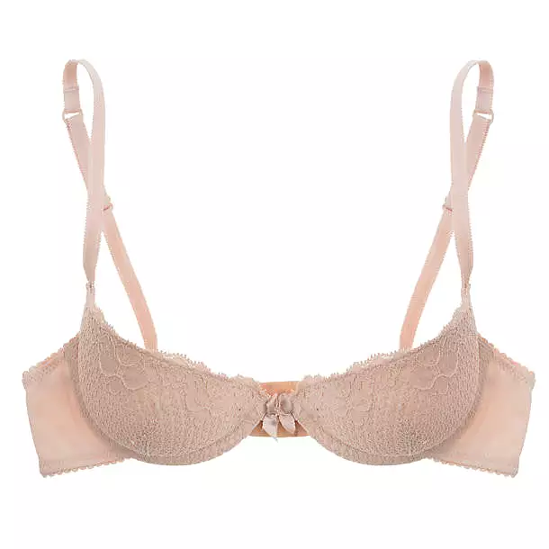 Demi Bra in Nude with Padded Lace Duet