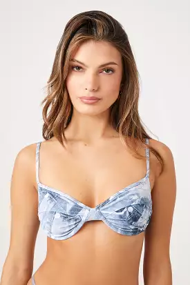 Denim Bikini Top with Underwire.