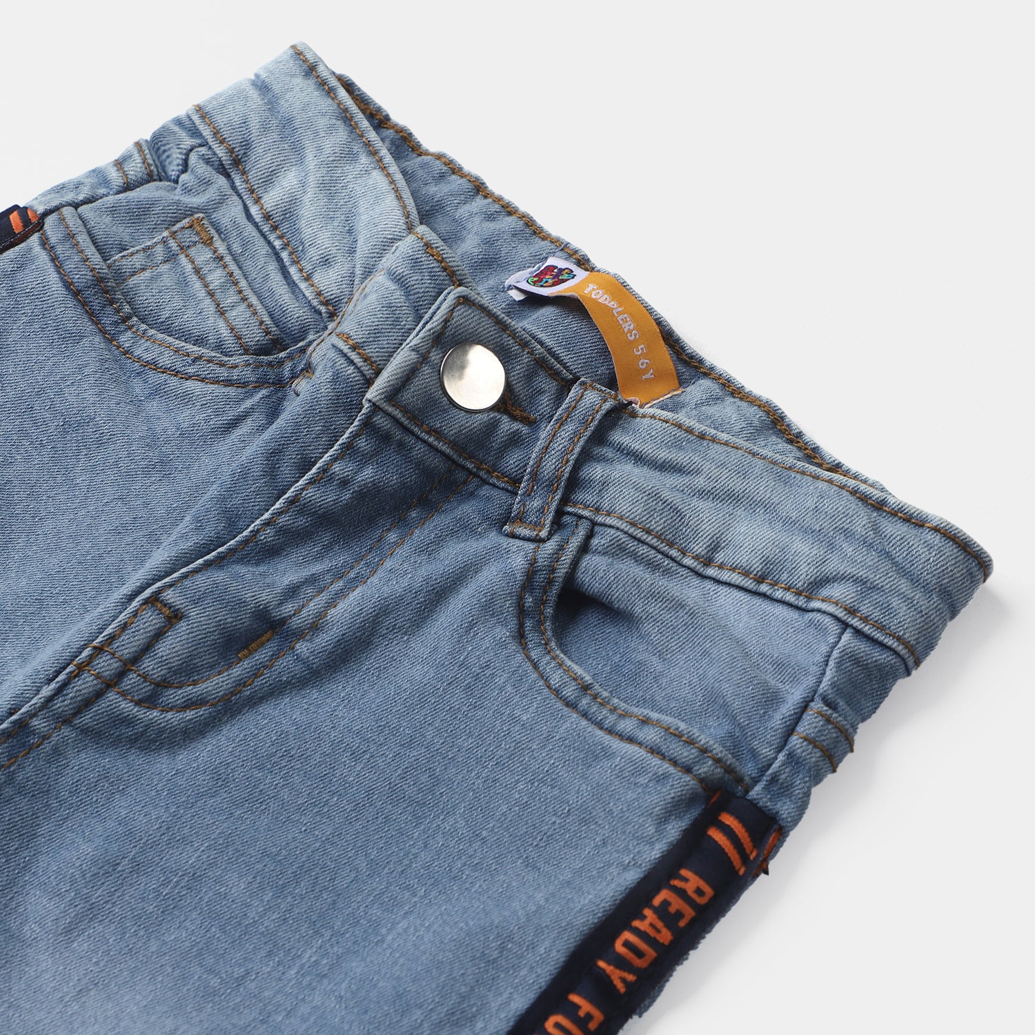 Denim Stretch Shorts for Boys - Adventure-Ready in Blue.