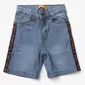 Denim Stretch Shorts for Boys - Adventure-Ready in Blue.