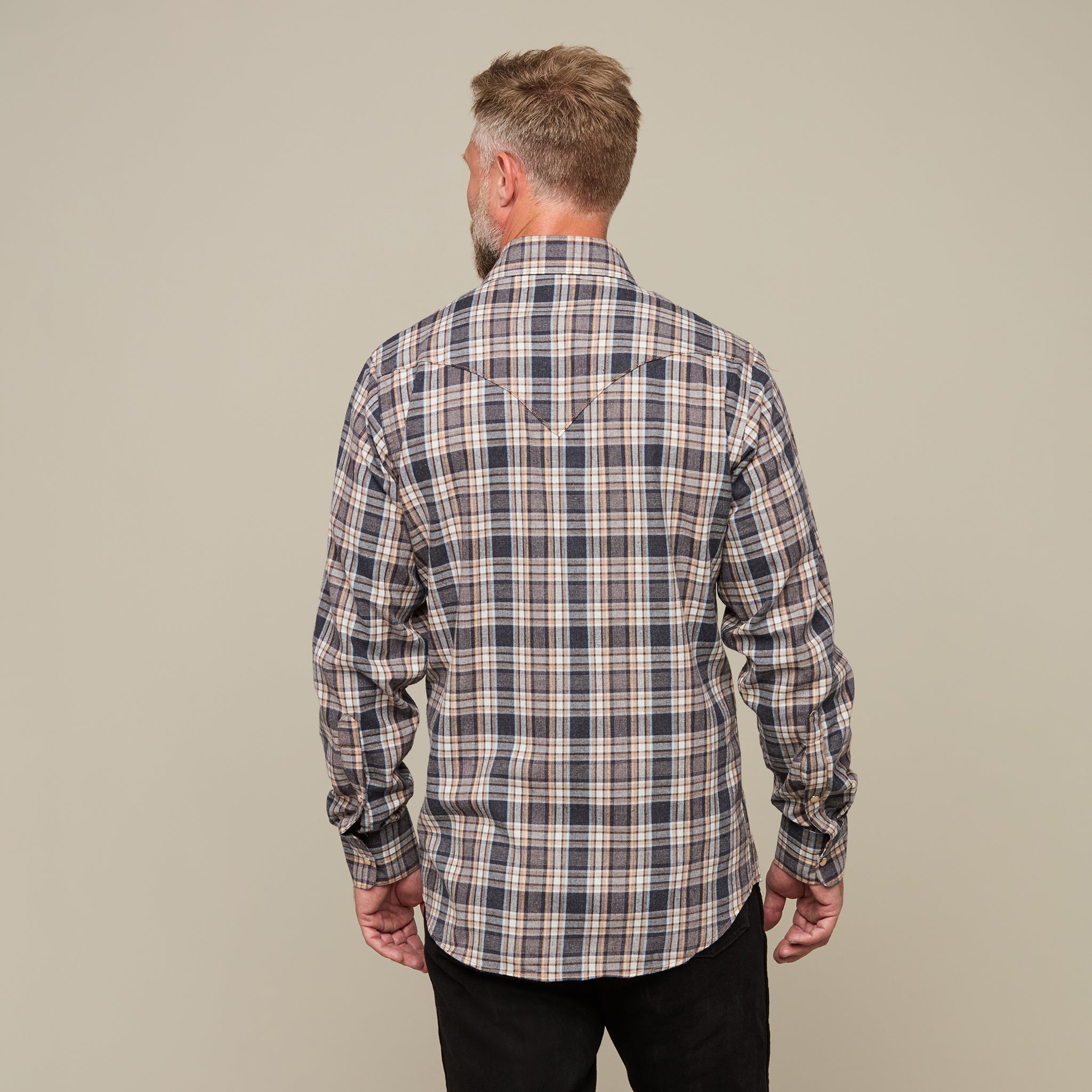 Denver Flannel Blue Brown - Shop Now