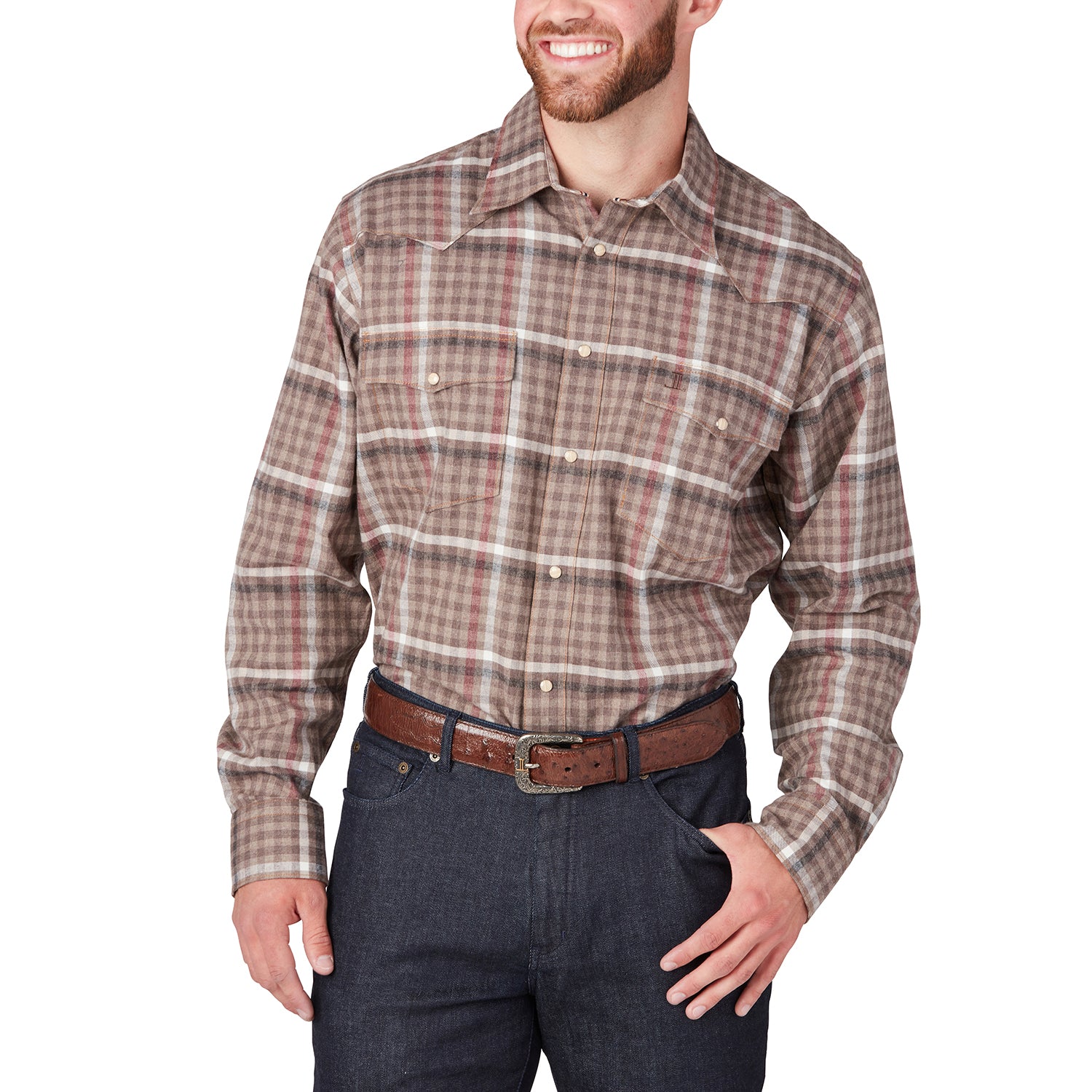 Denver Flannel - Brown and Burgundy Flannel Shirt | Shop Now!