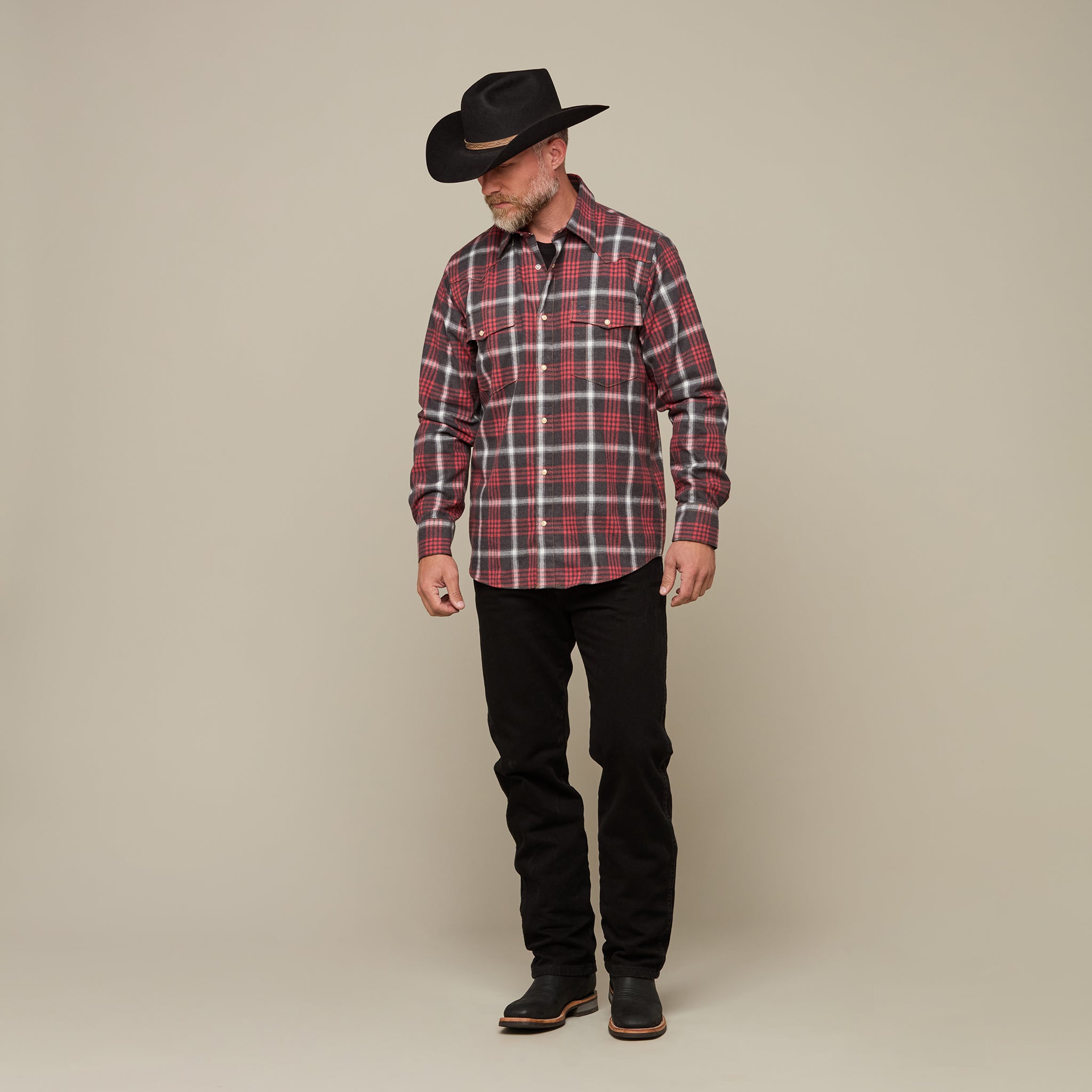 Denver Flannel Red Grey - Buy Online - Limited Stock Available!