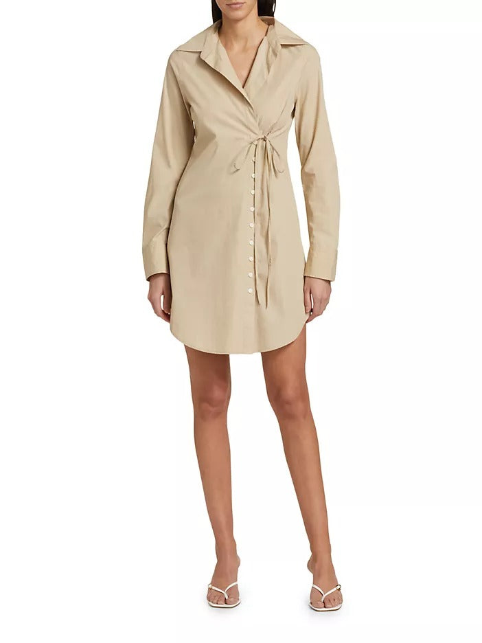 Derek Lam 10 Crosby Cindy Shirt Dress - Safari