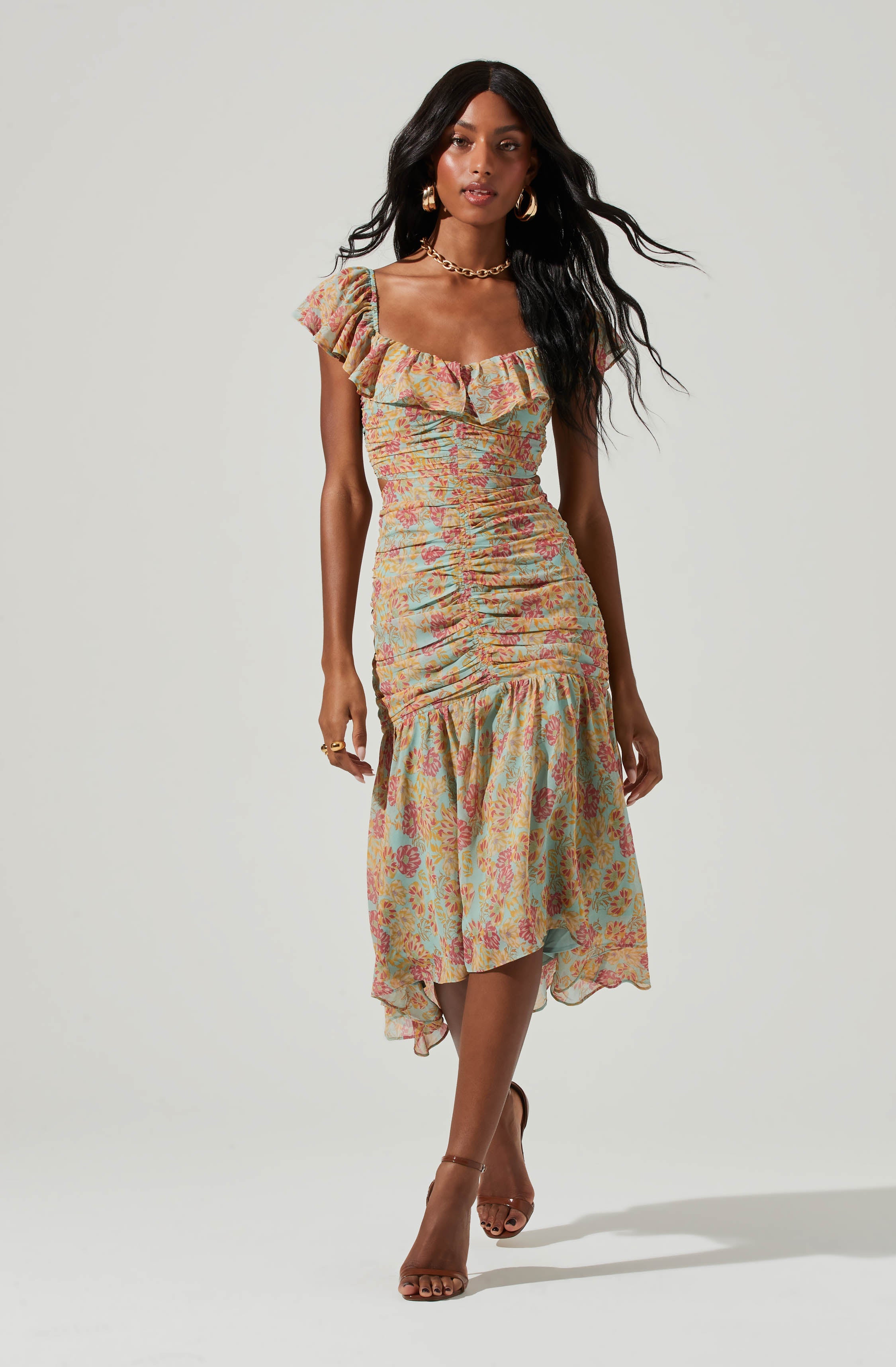 Devereaux Floral Midi Dress