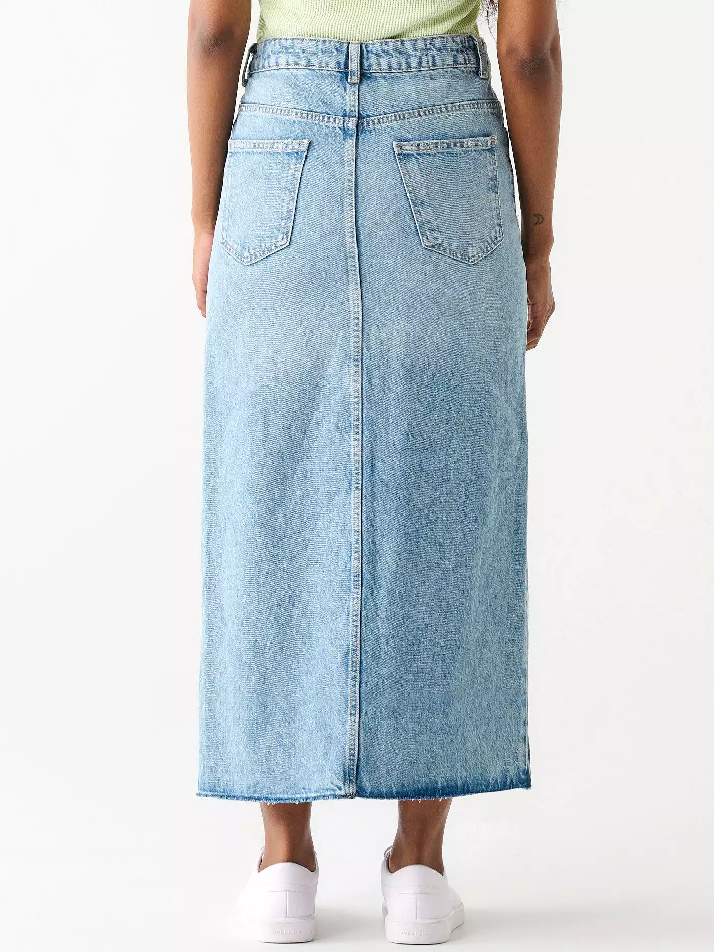 DEX denim maxi skirt