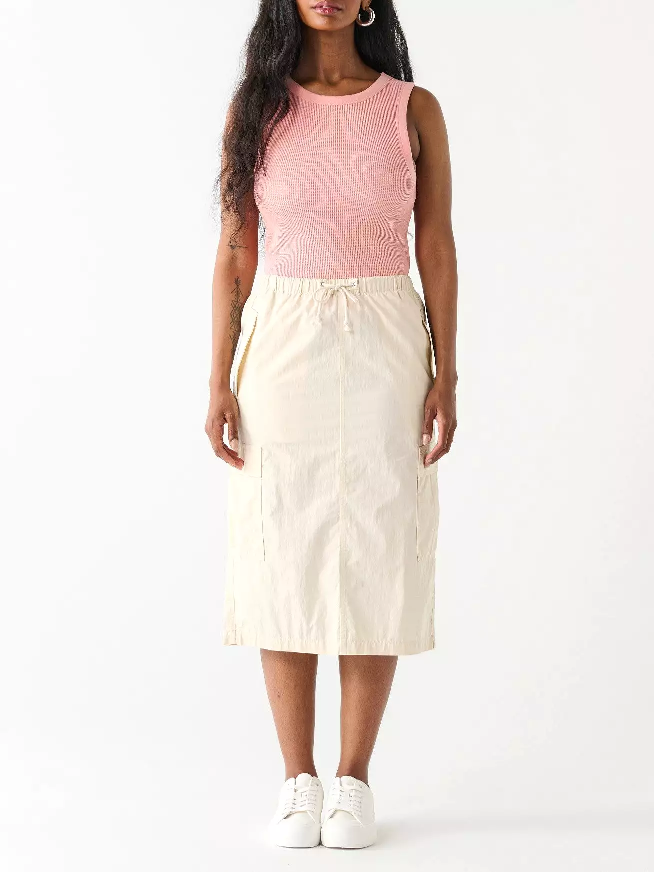 DEX Parachute Cargo Midi Skirt modified for improved search engine optimization: Trendy Parachute Cargo Midi Skirt by DEX