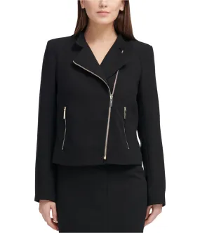 DKNY Women's Solid Moto Jacket