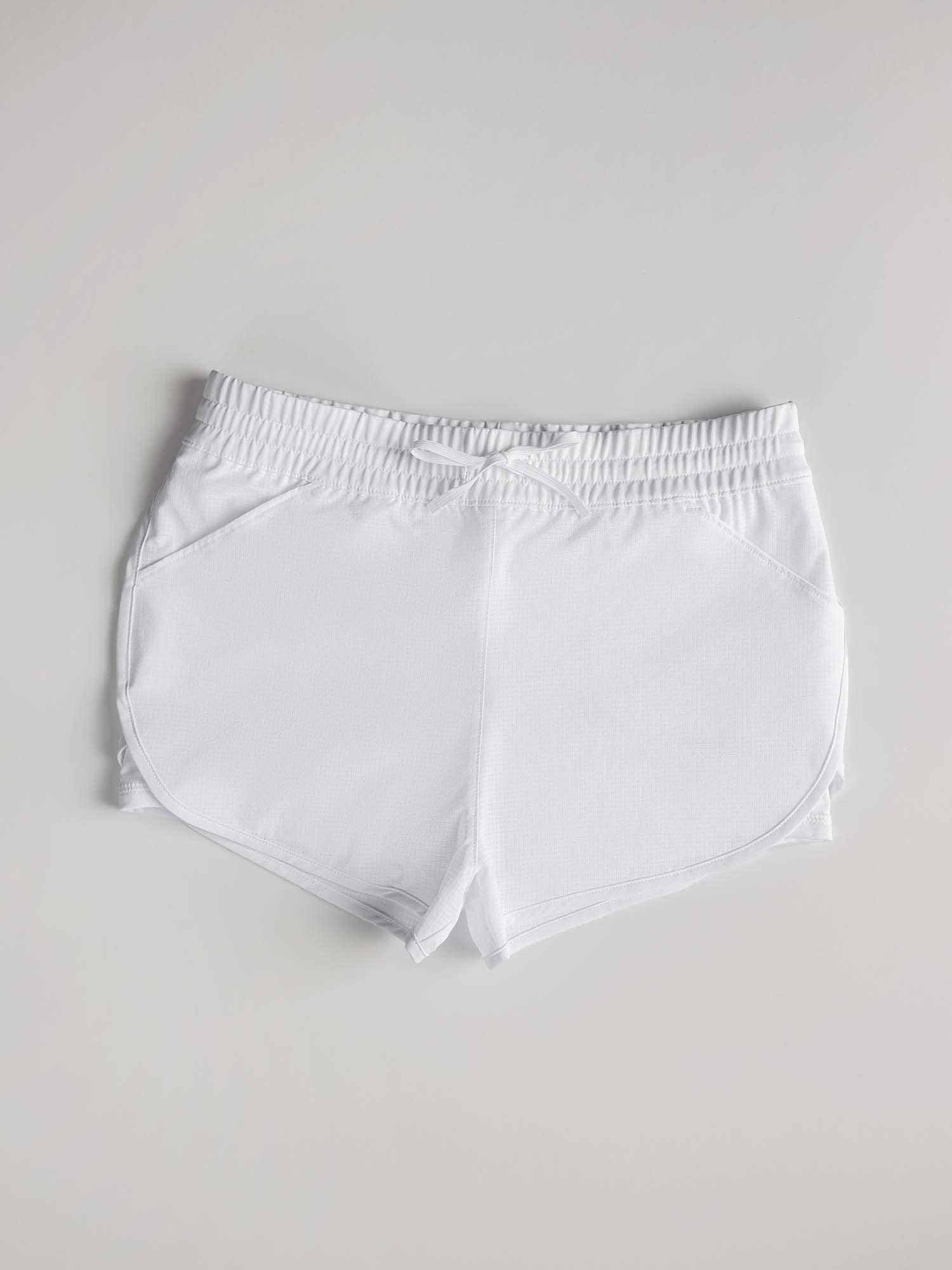 Double Layer White Girls Shorts