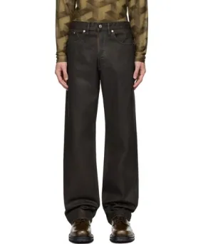 Dries Van Noten Brown Wax Jeans