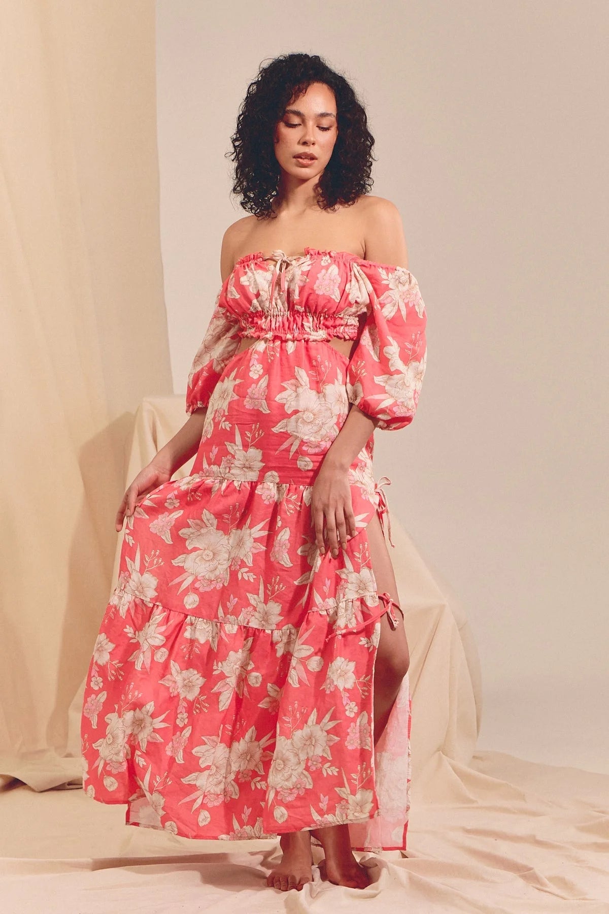 Eden Linen Maxi Dress, Hawaii Rose Collection - Shop Now