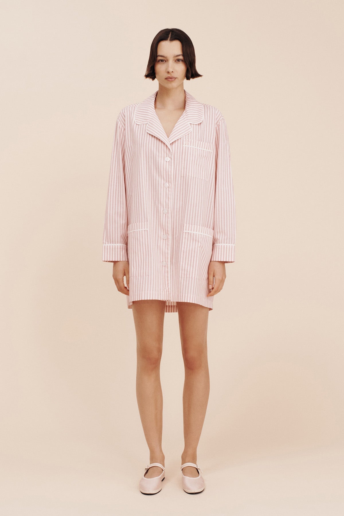 Edie Shirt Dress - Strawberry Stripe | Shop Now