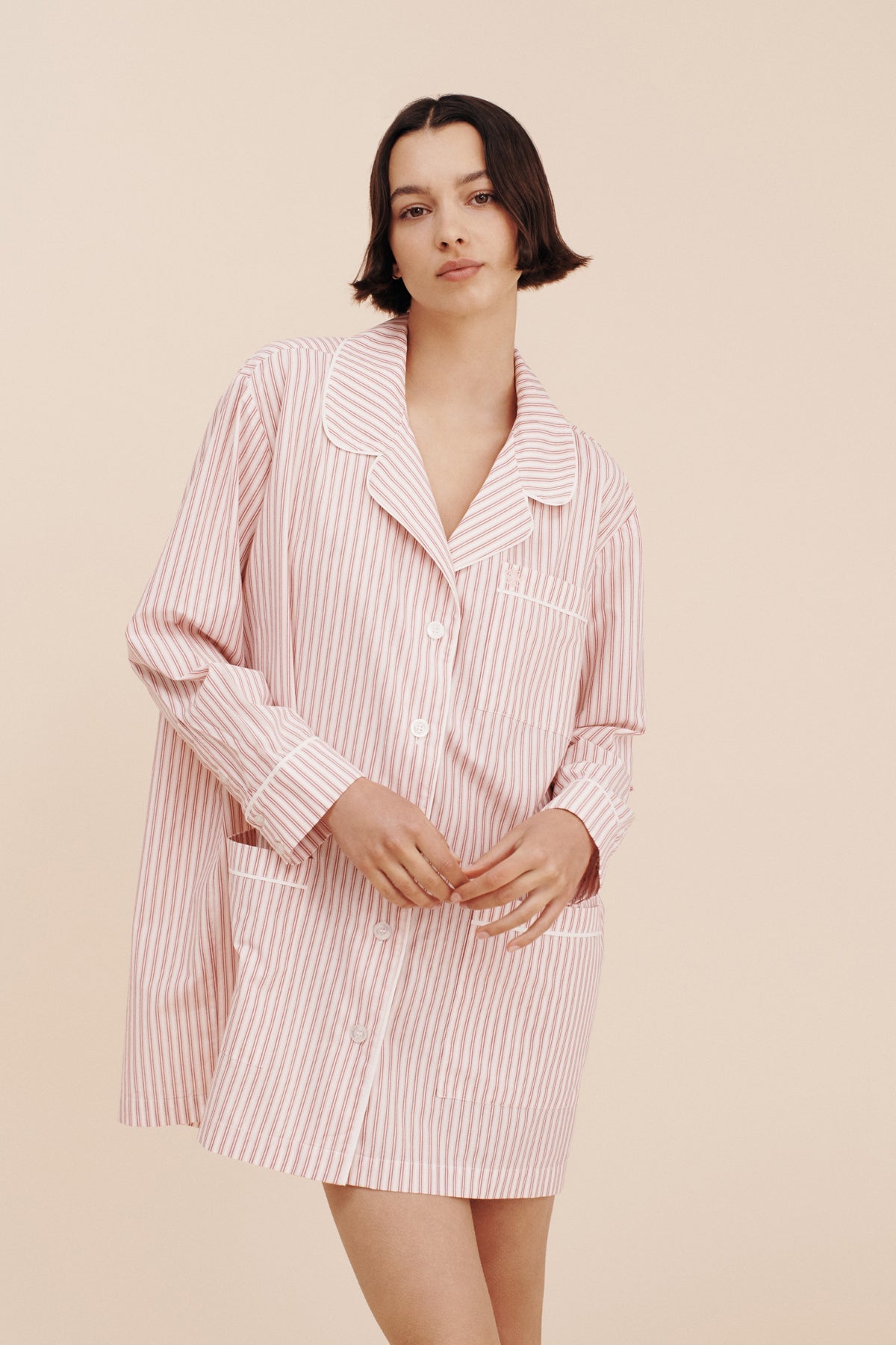 Edie Shirt Dress - Strawberry Stripe | Shop Now