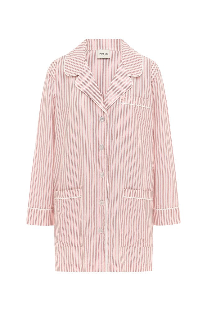 Edie Shirt Dress - Strawberry Stripe | Shop Now